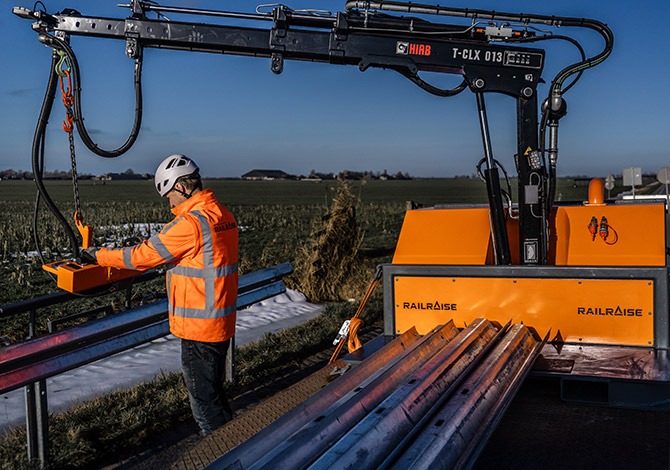 Rail Raise 100 guard rail installation equipment
